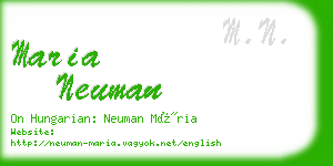maria neuman business card